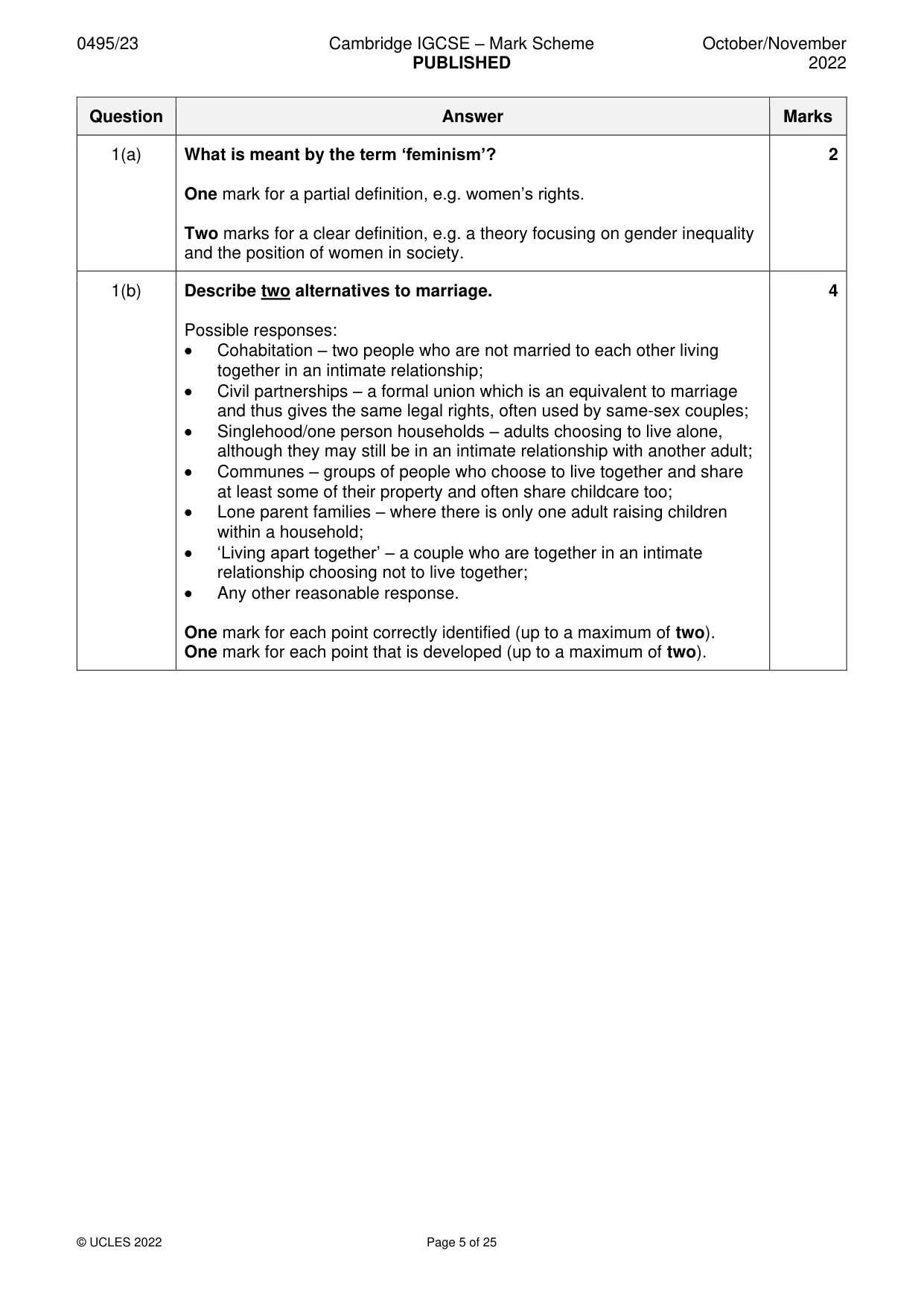 Mark scheme, page 5 of 25