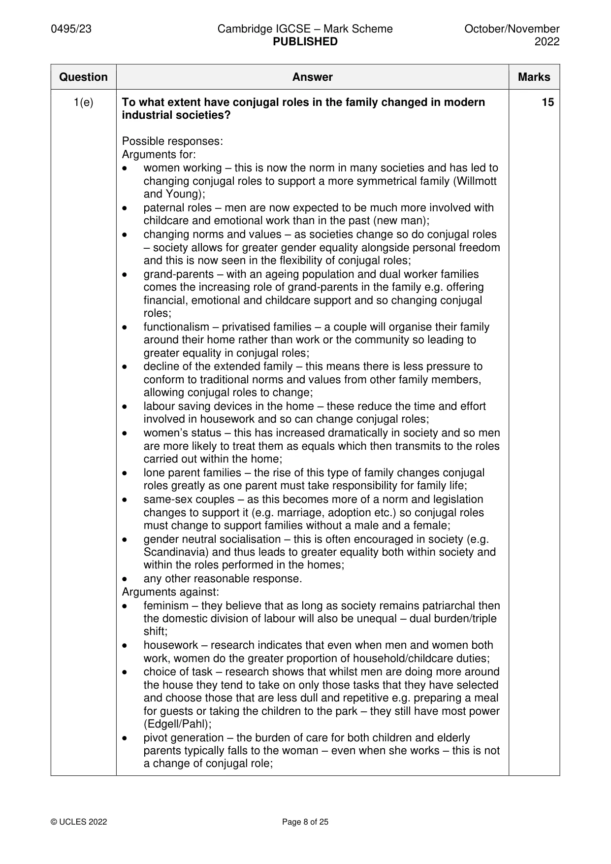 Mark scheme, page 8 of 25