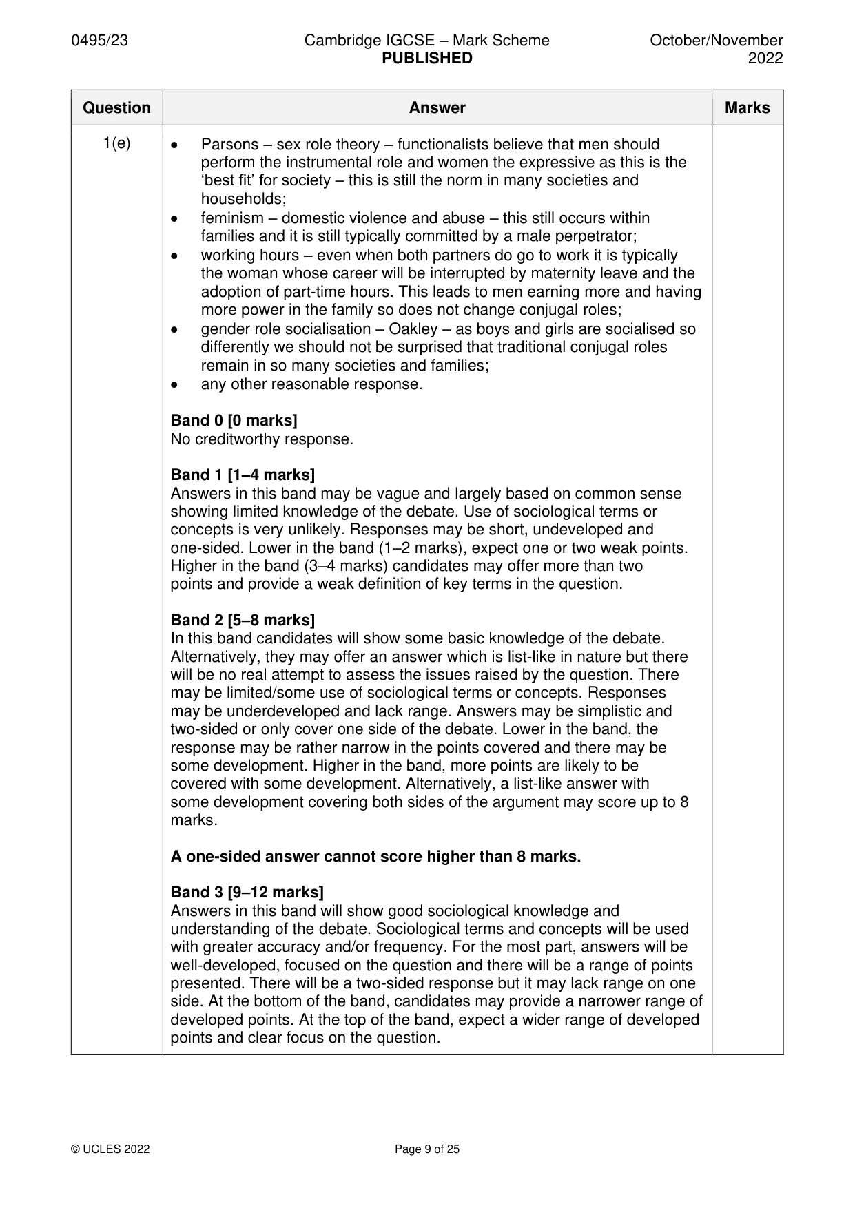 Mark scheme, page 9 of 25