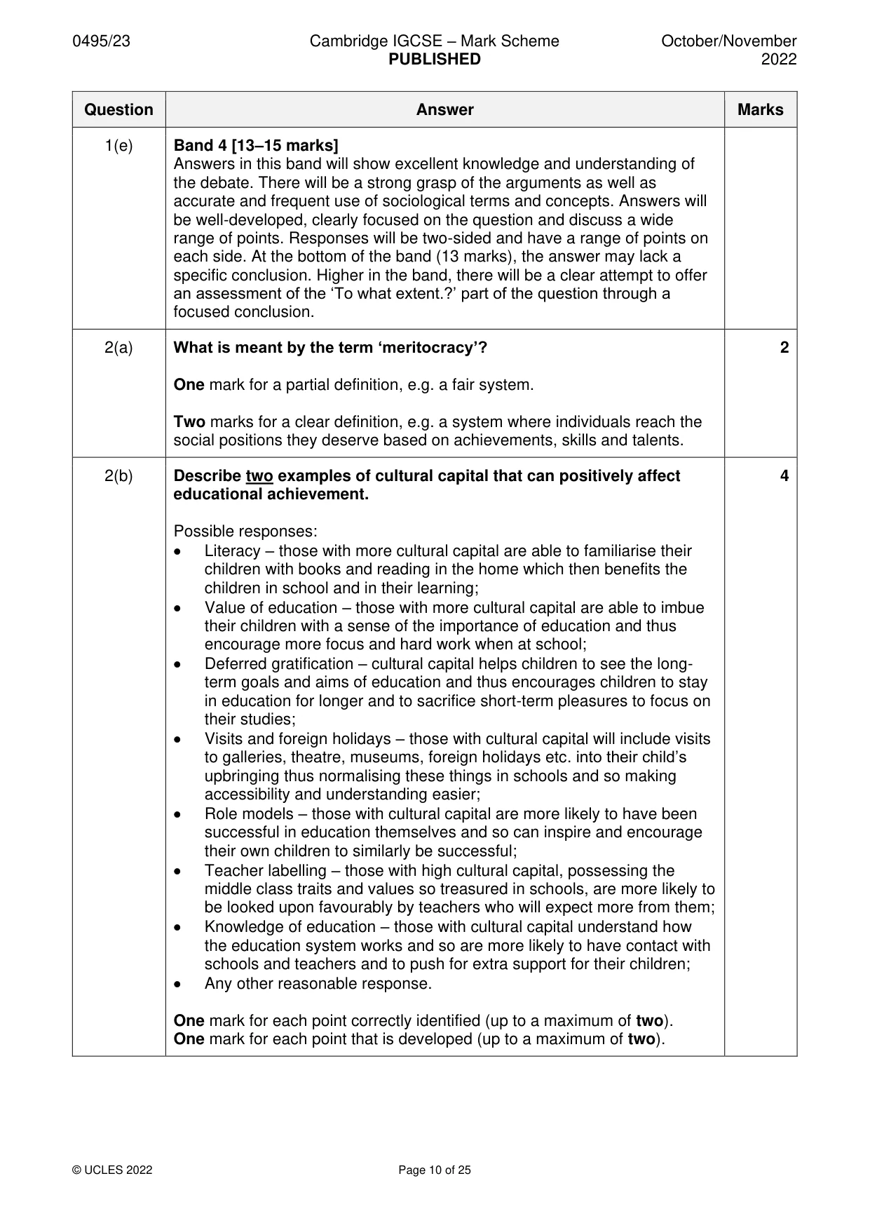Mark scheme, page 10 of 25