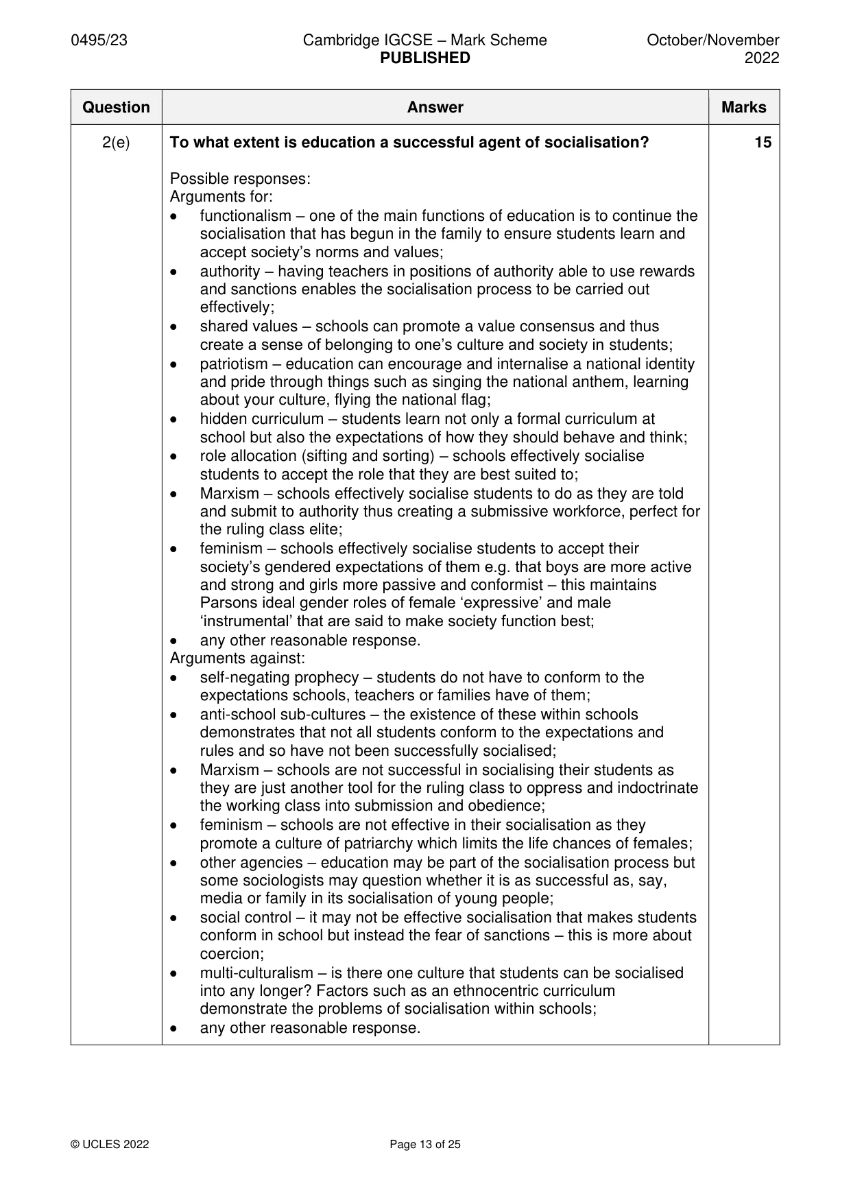 Mark scheme, page 13 of 25