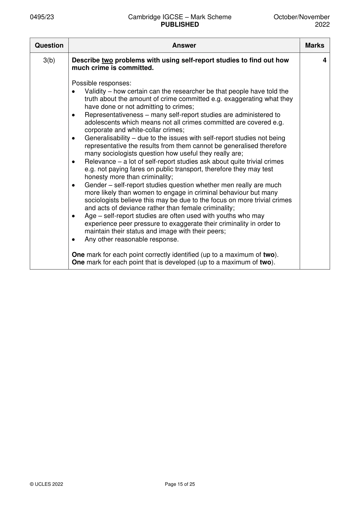 Mark scheme, page 15 of 25