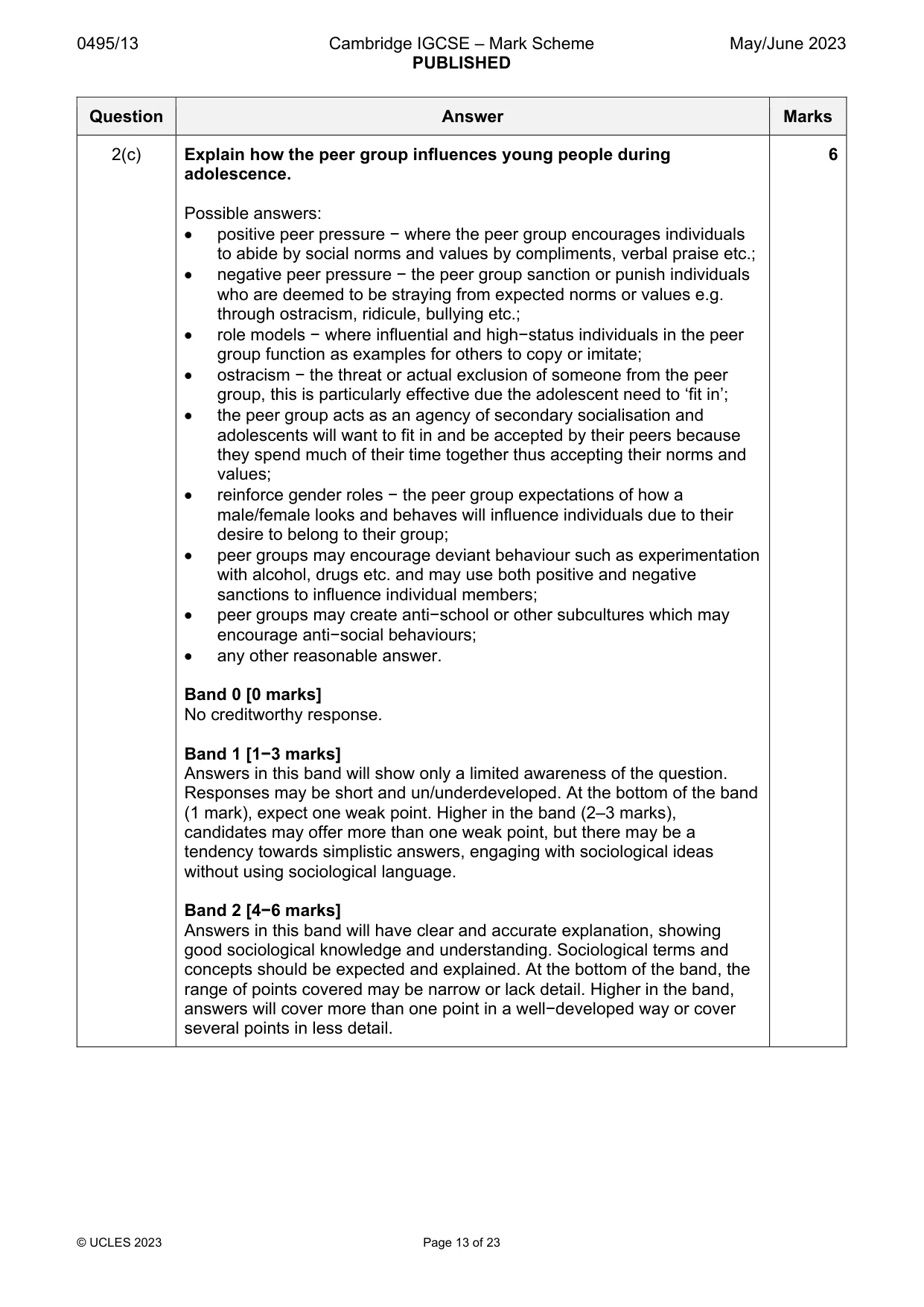 Mark scheme, page 13 of 23