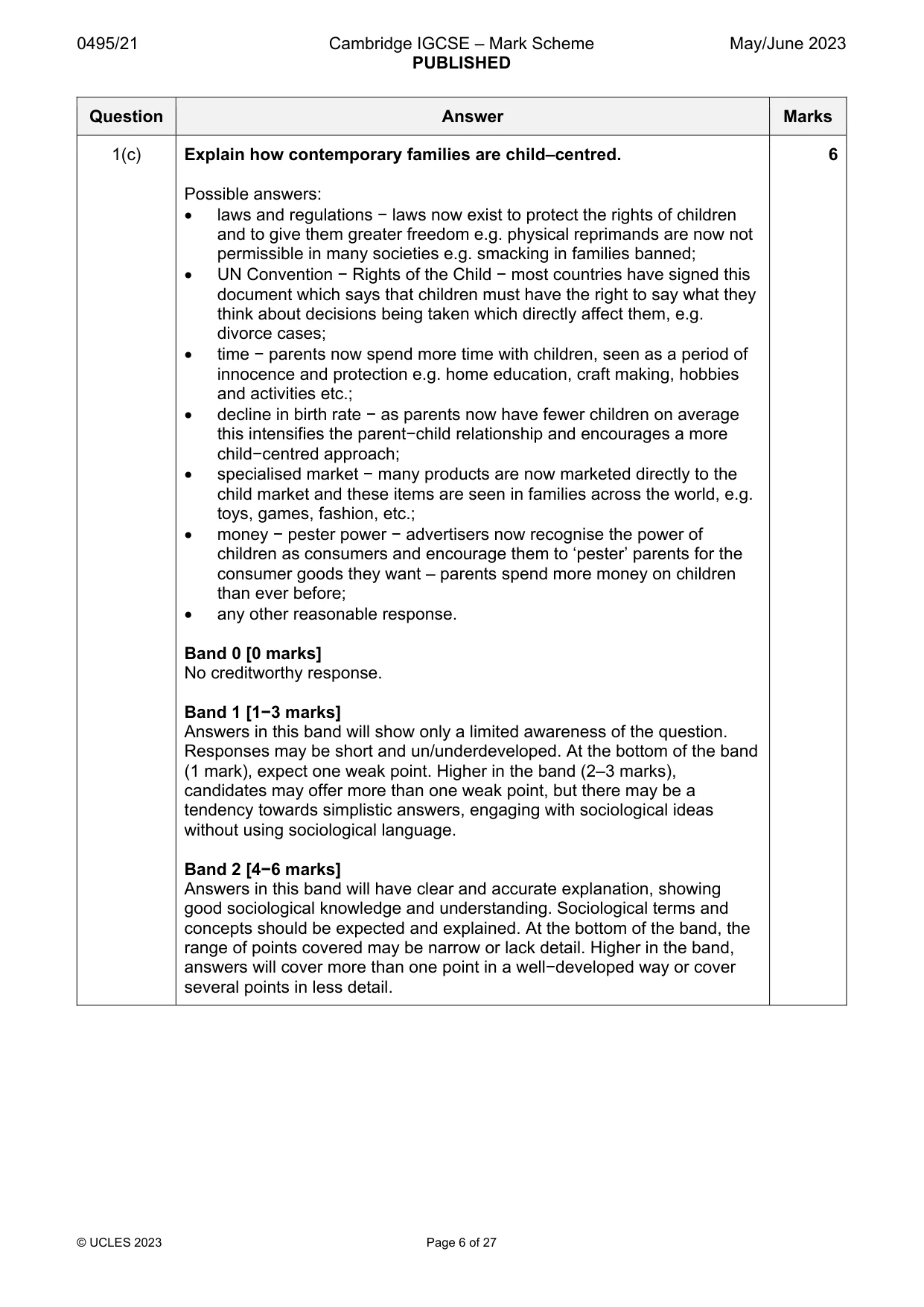Mark scheme, page 6 of 27