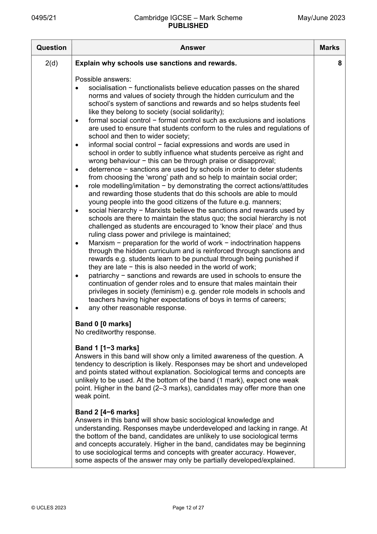 Mark scheme, page 12 of 27