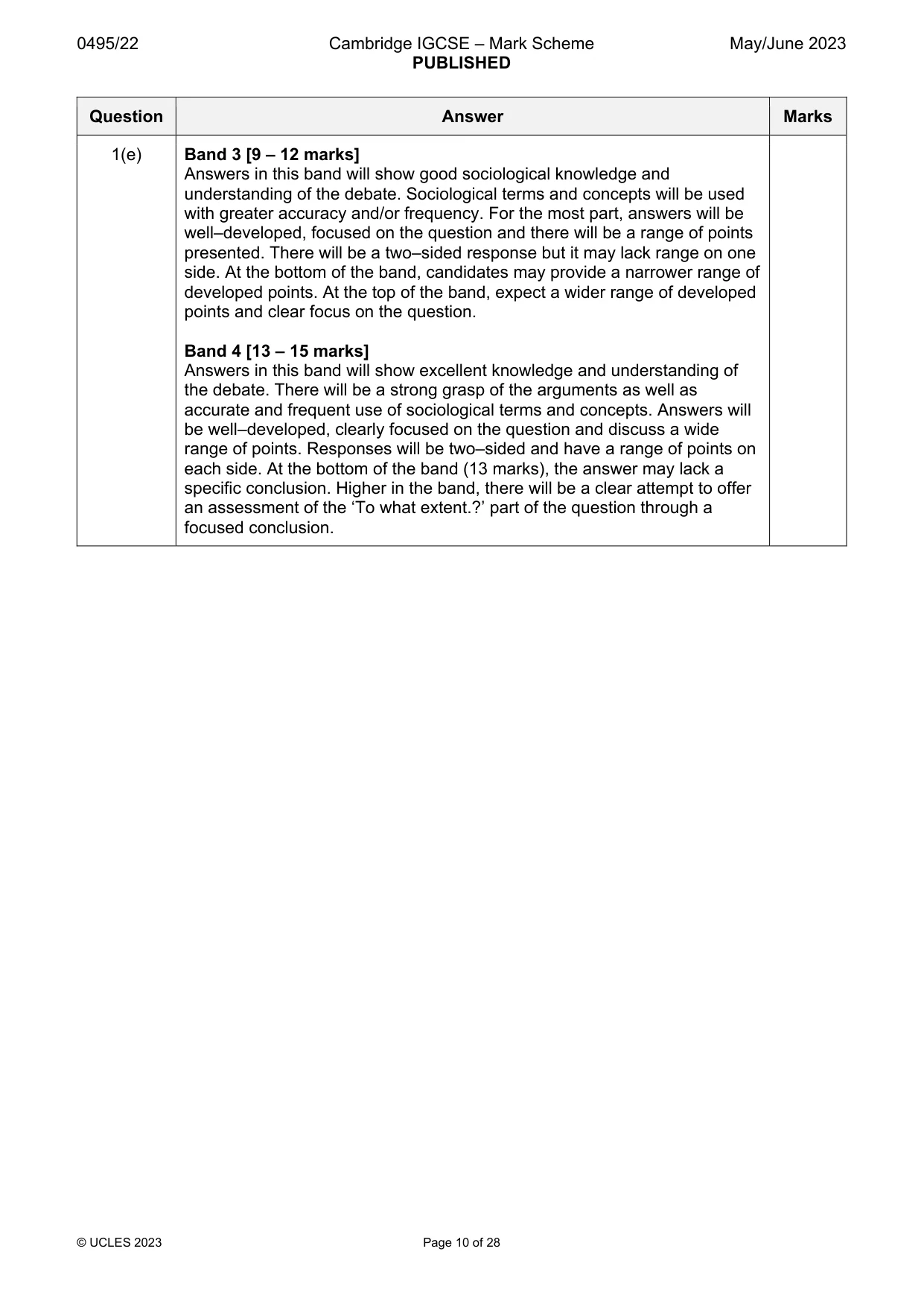 Mark scheme, page 10 of 28
