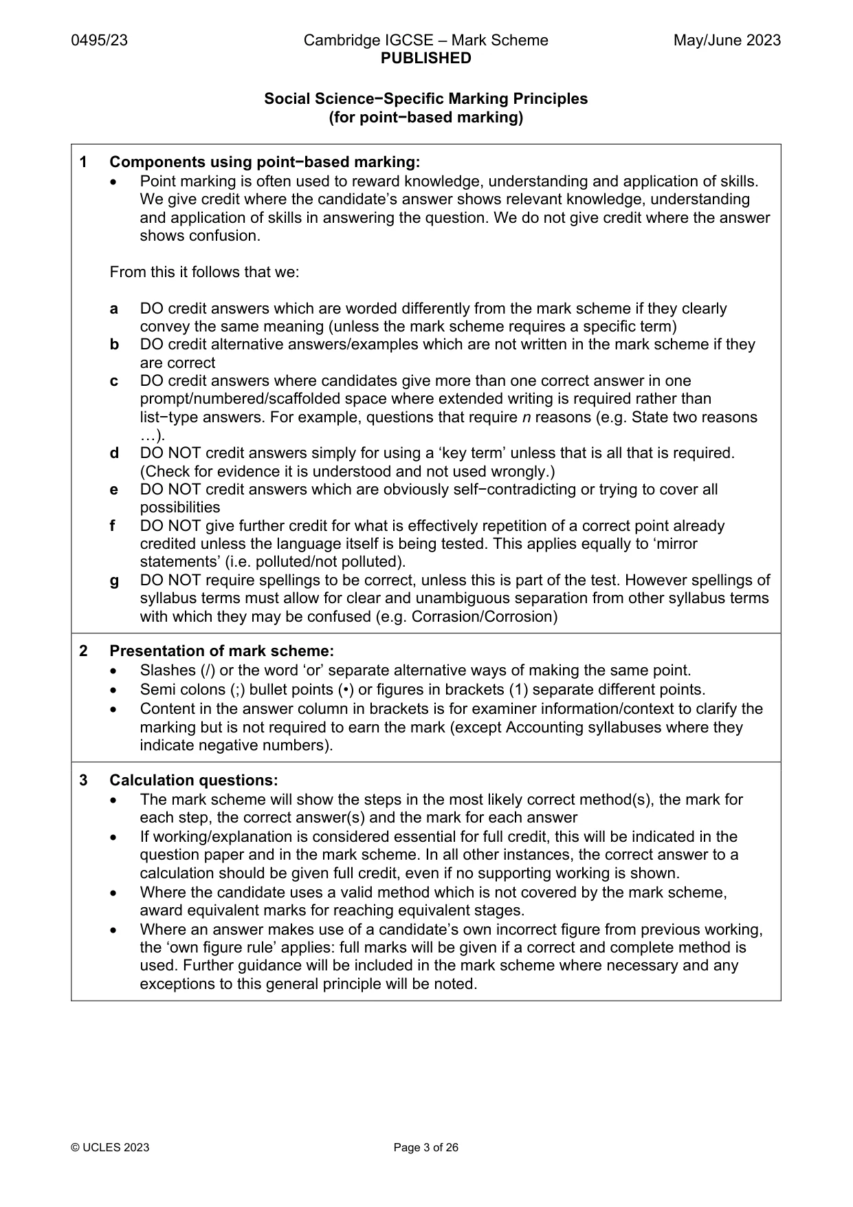 Mark scheme, page 3 of 26