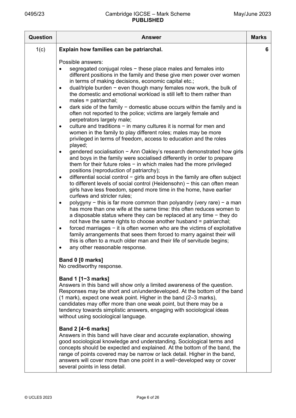 Mark scheme, page 6 of 26