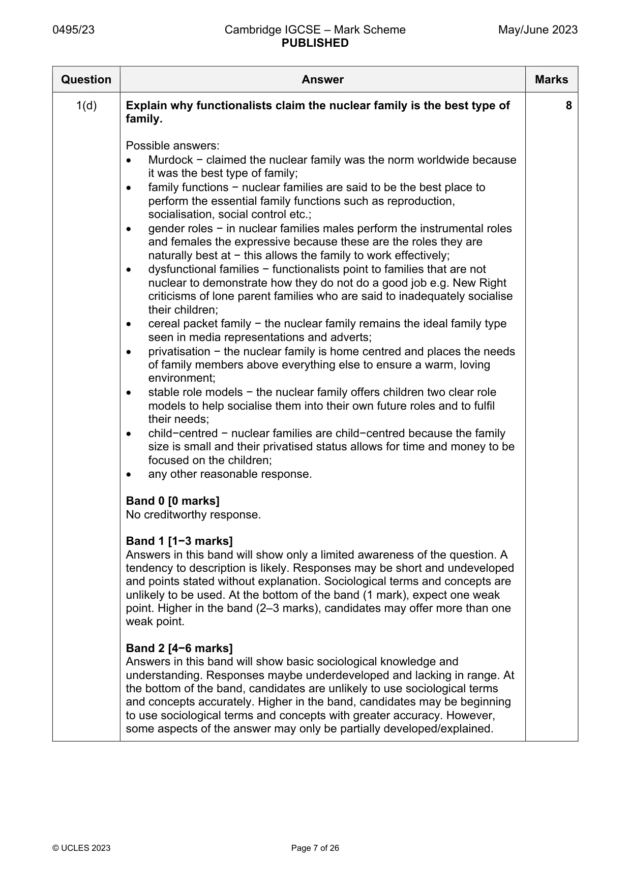 Mark scheme, page 7 of 26