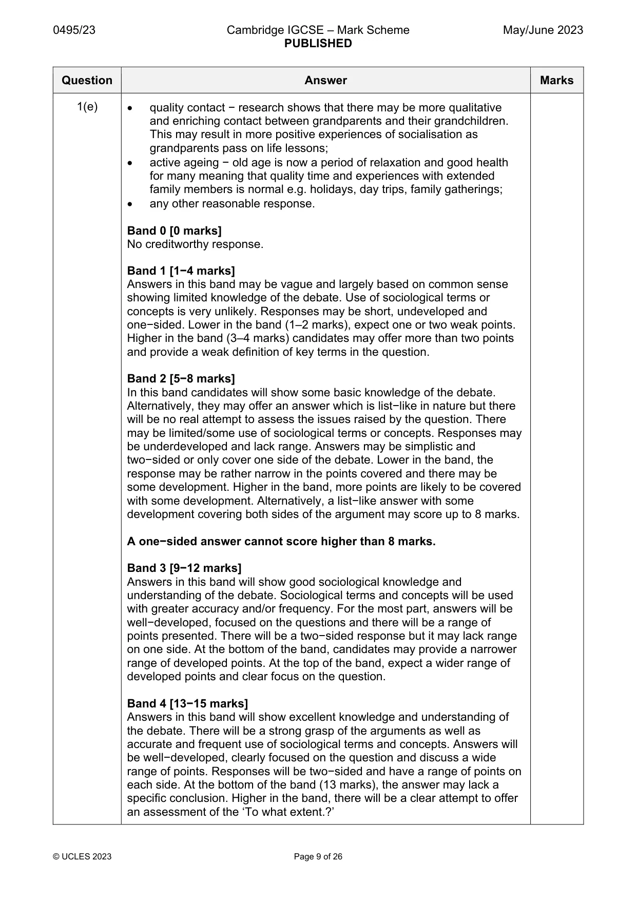 Mark scheme, page 9 of 26
