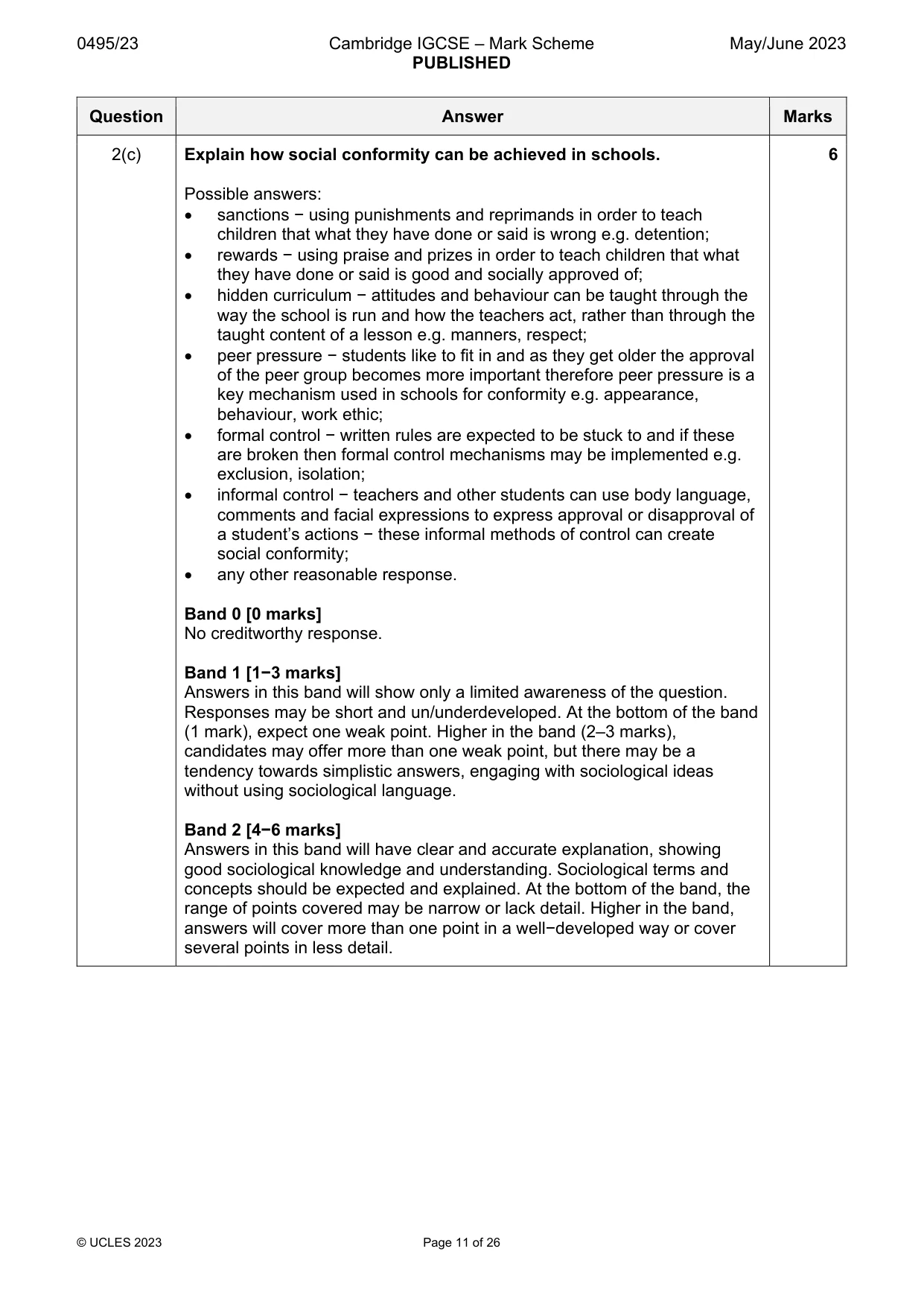 Mark scheme, page 11 of 26