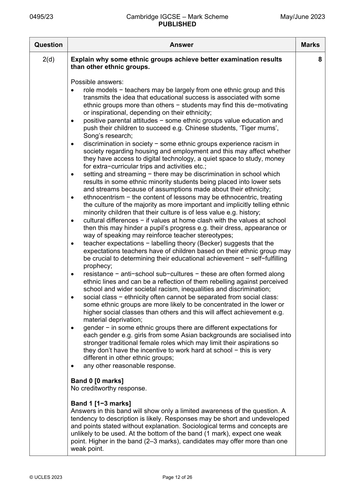 Mark scheme, page 12 of 26