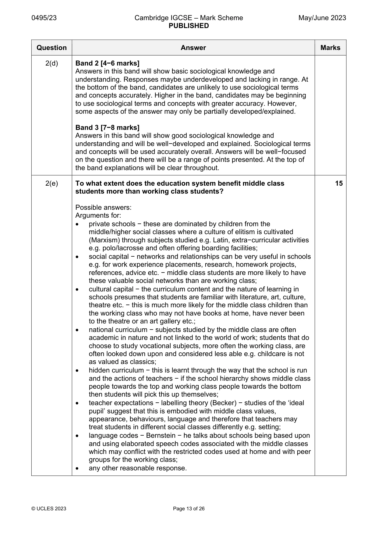 Mark scheme, page 13 of 26