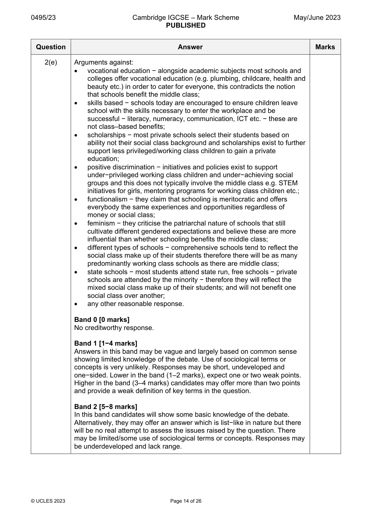 Mark scheme, page 14 of 26