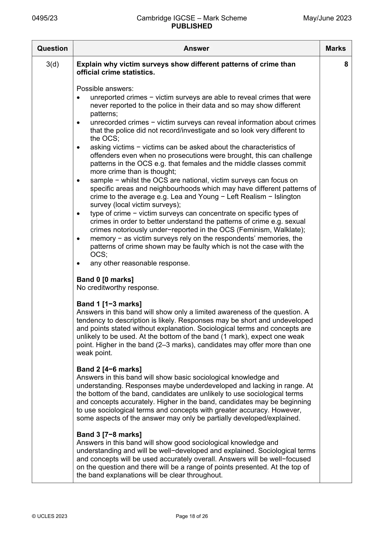 Mark scheme, page 18 of 26