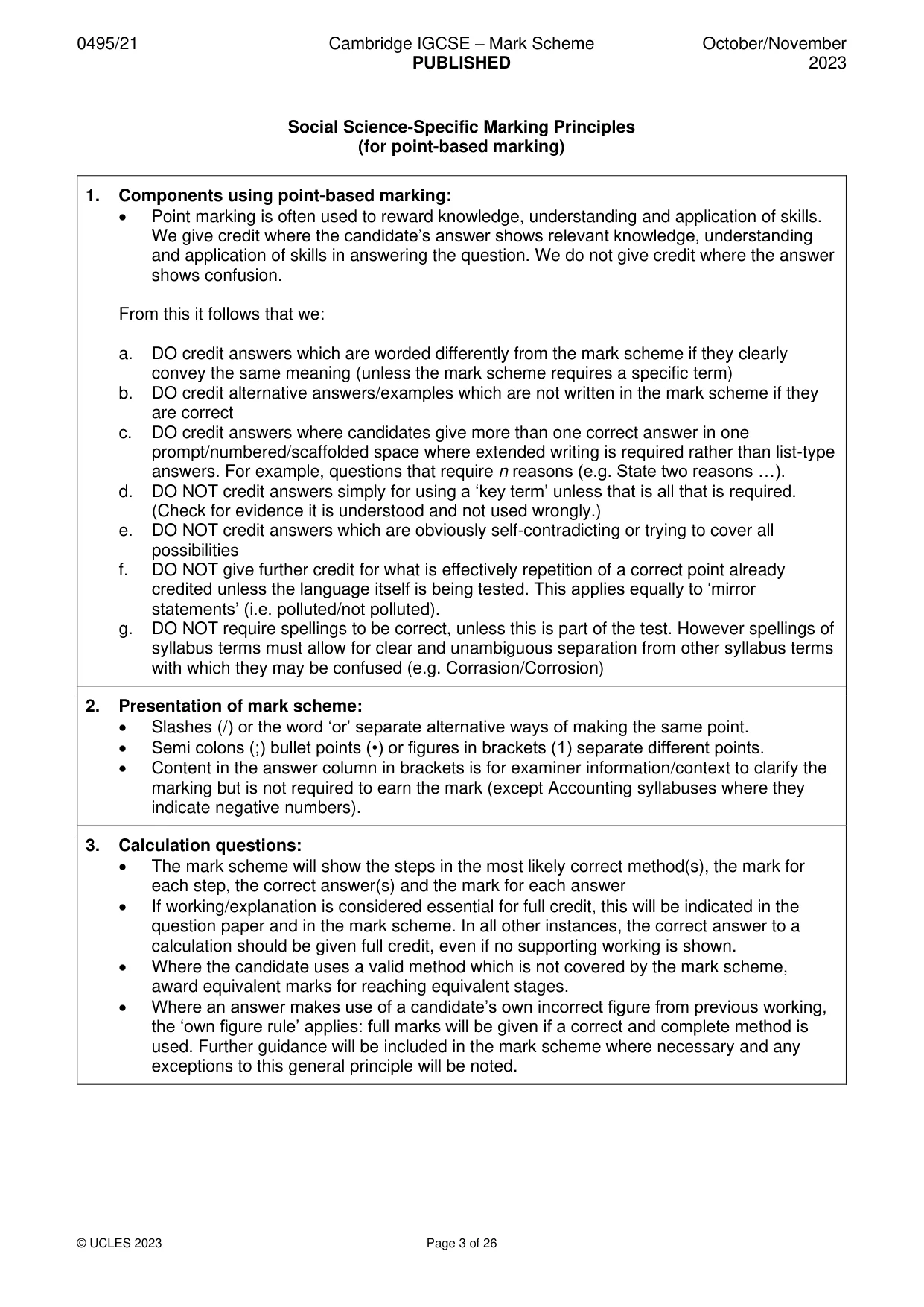 Mark scheme, page 3 of 26