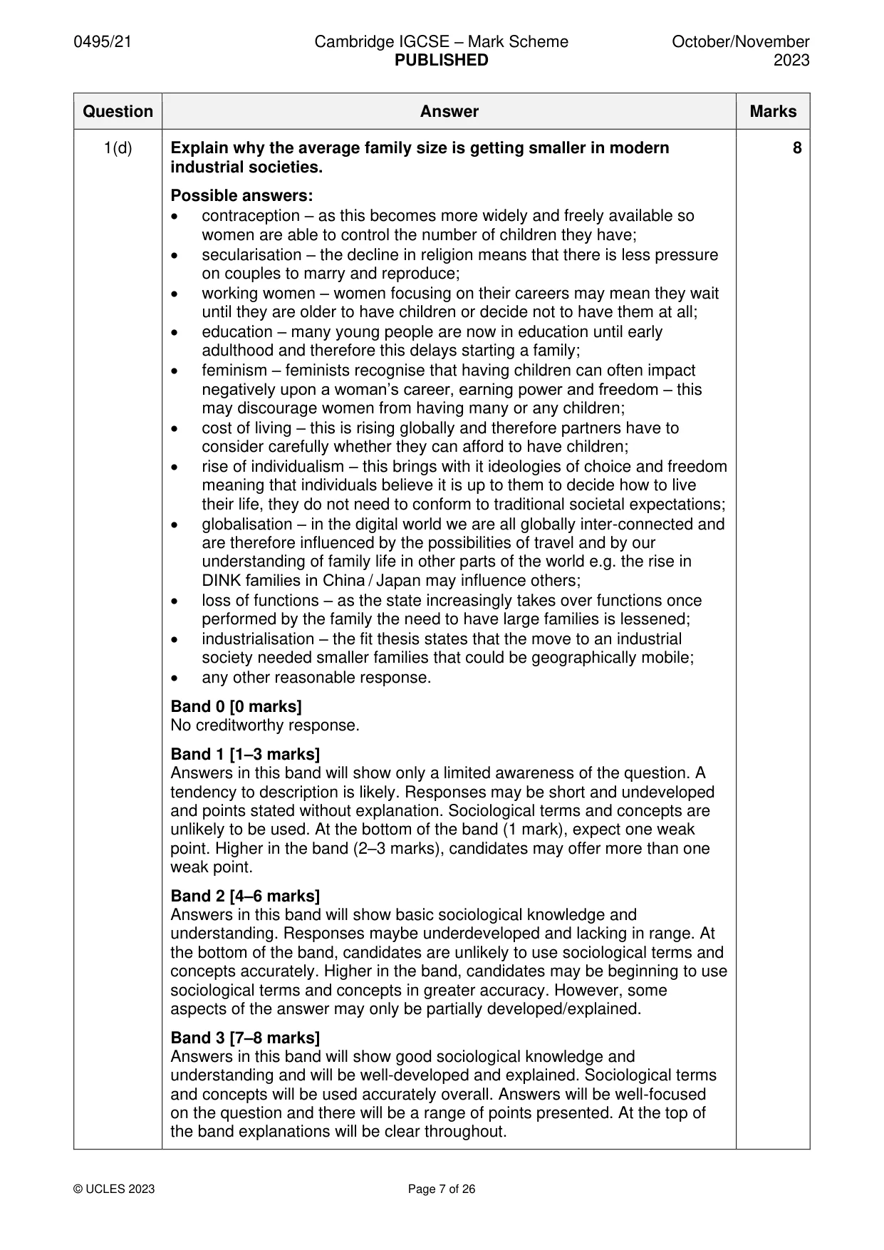 Mark scheme, page 7 of 26