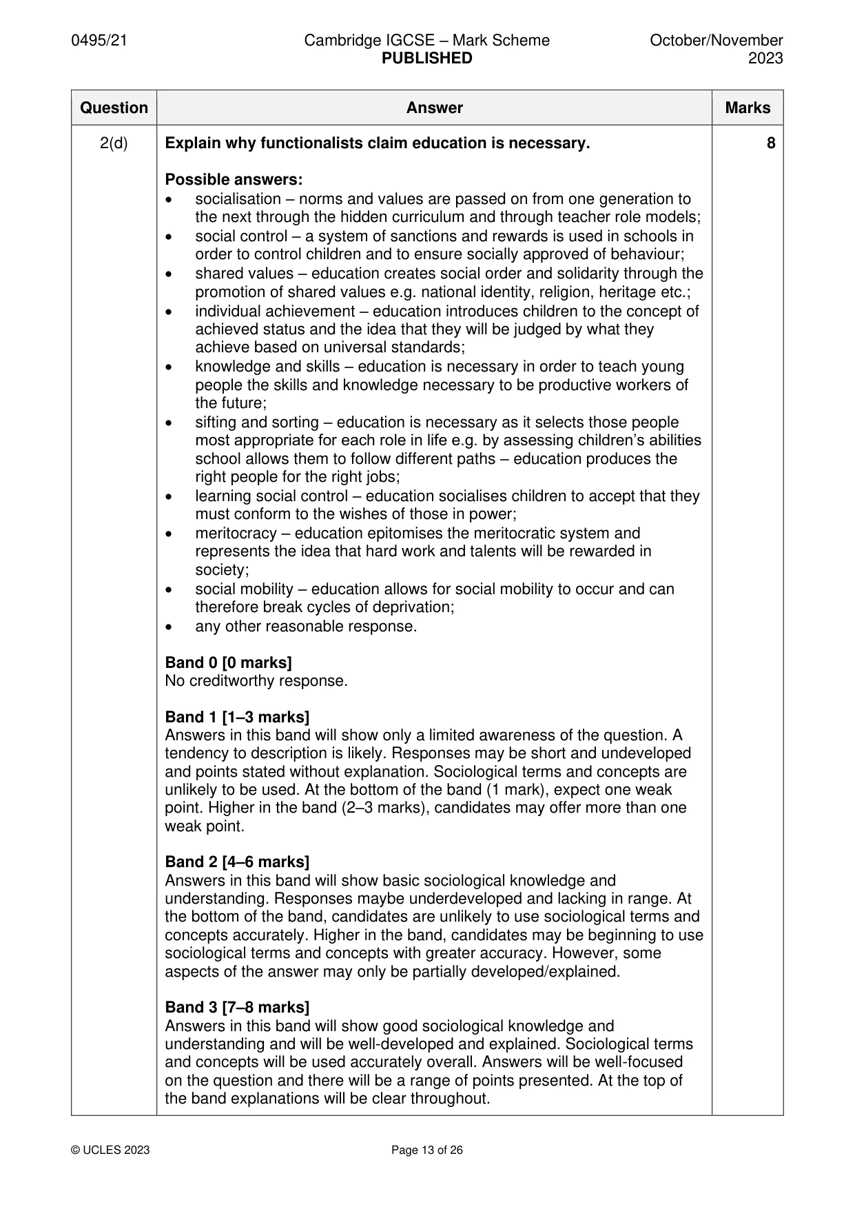 Mark scheme, page 13 of 26
