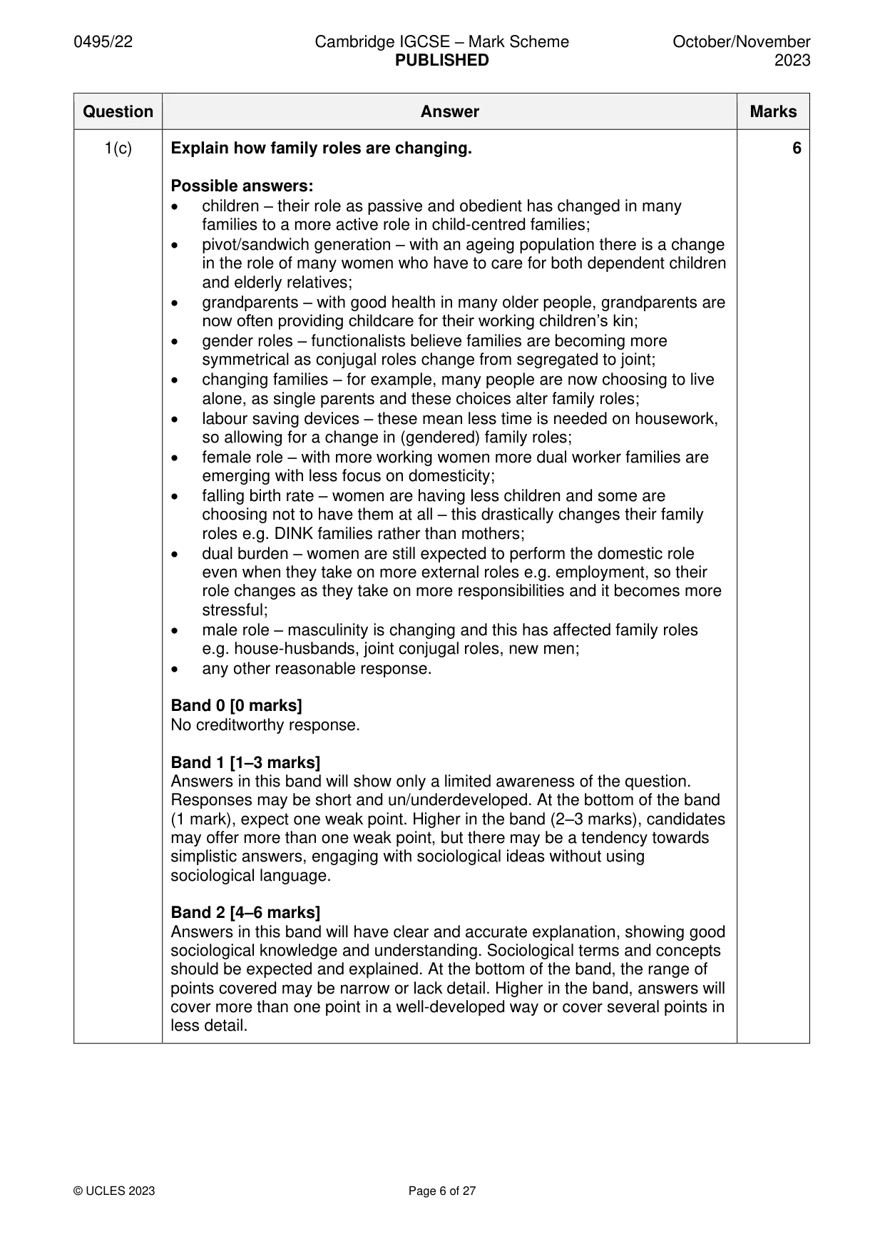 Mark scheme, page 6 of 27