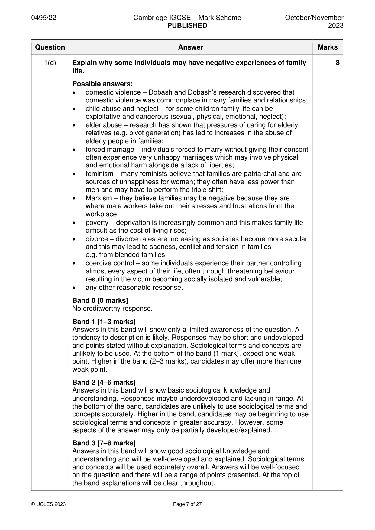 Mark scheme, page 7 of 27