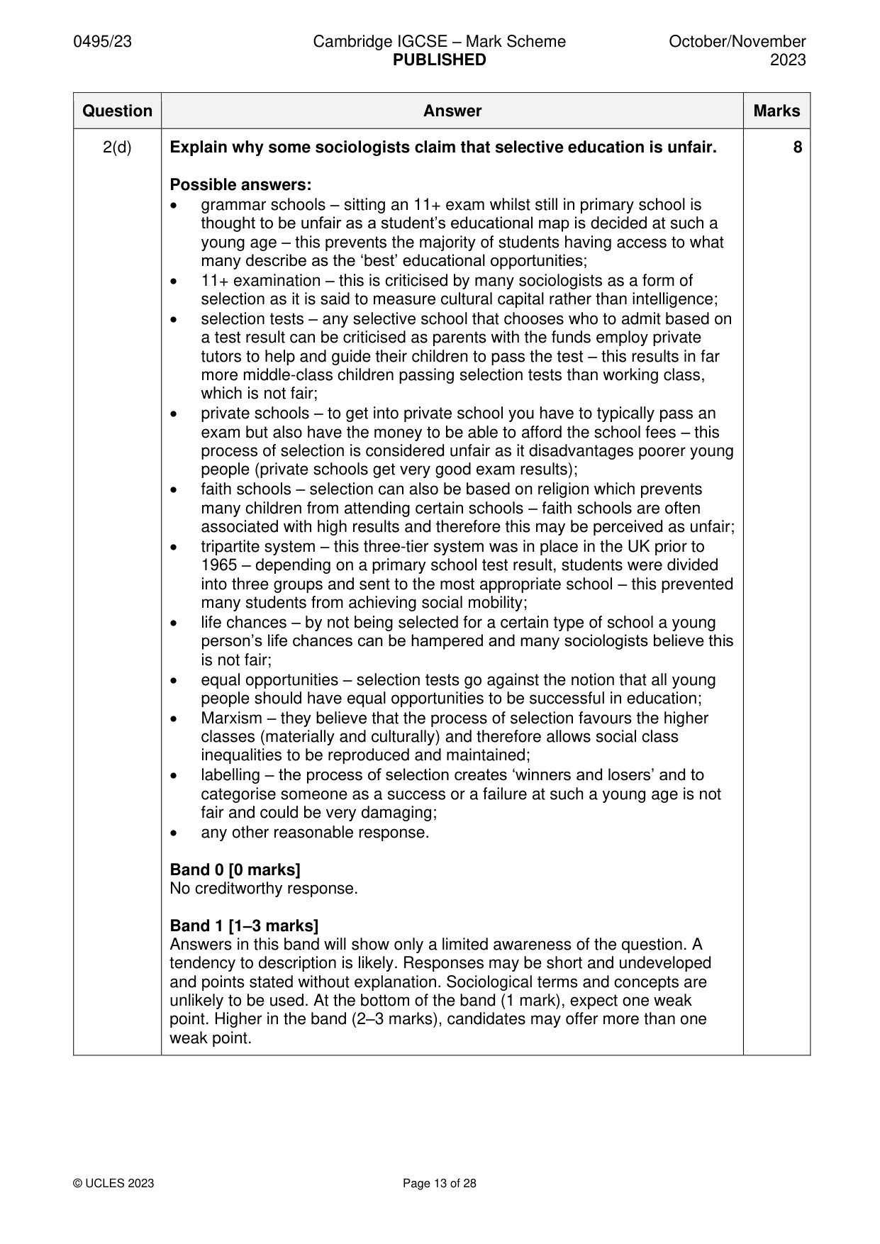 Mark scheme, page 13 of 28