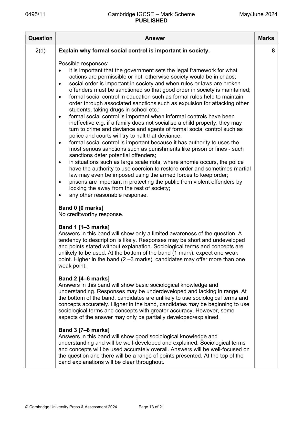 Mark scheme, page 13 of 21