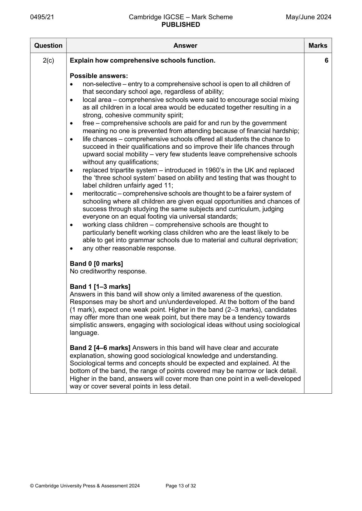 Mark scheme, page 13 of 32