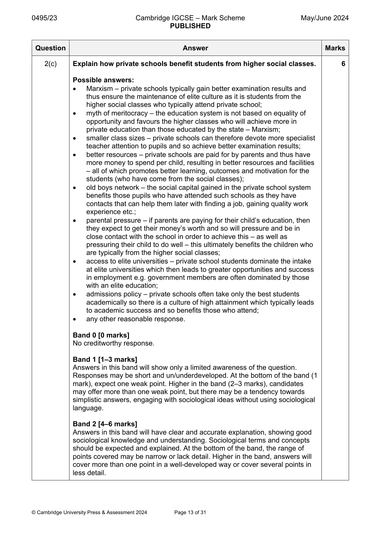 Mark scheme, page 13 of 31