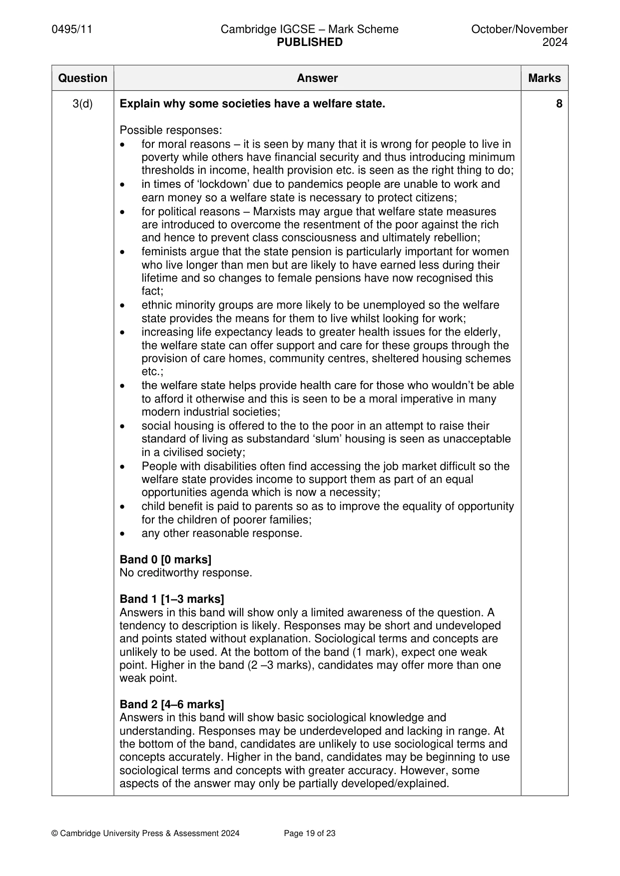 Mark scheme, page 19 of 23
