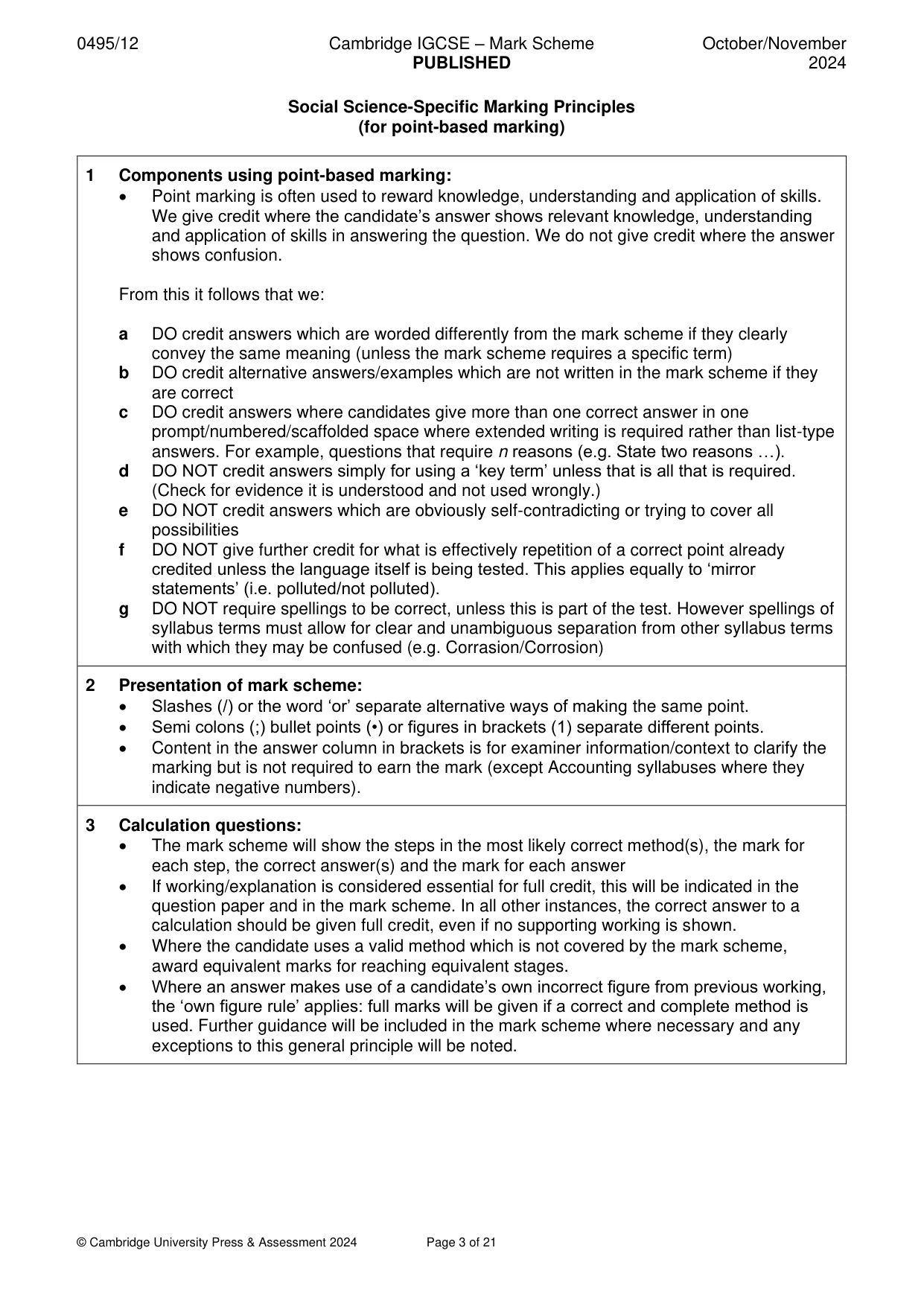 Mark scheme, page 3 of 21