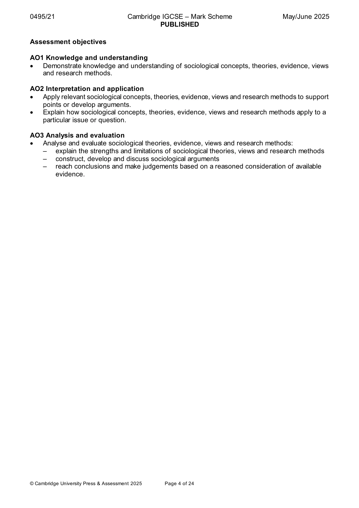 Mark scheme, page 4 of 24