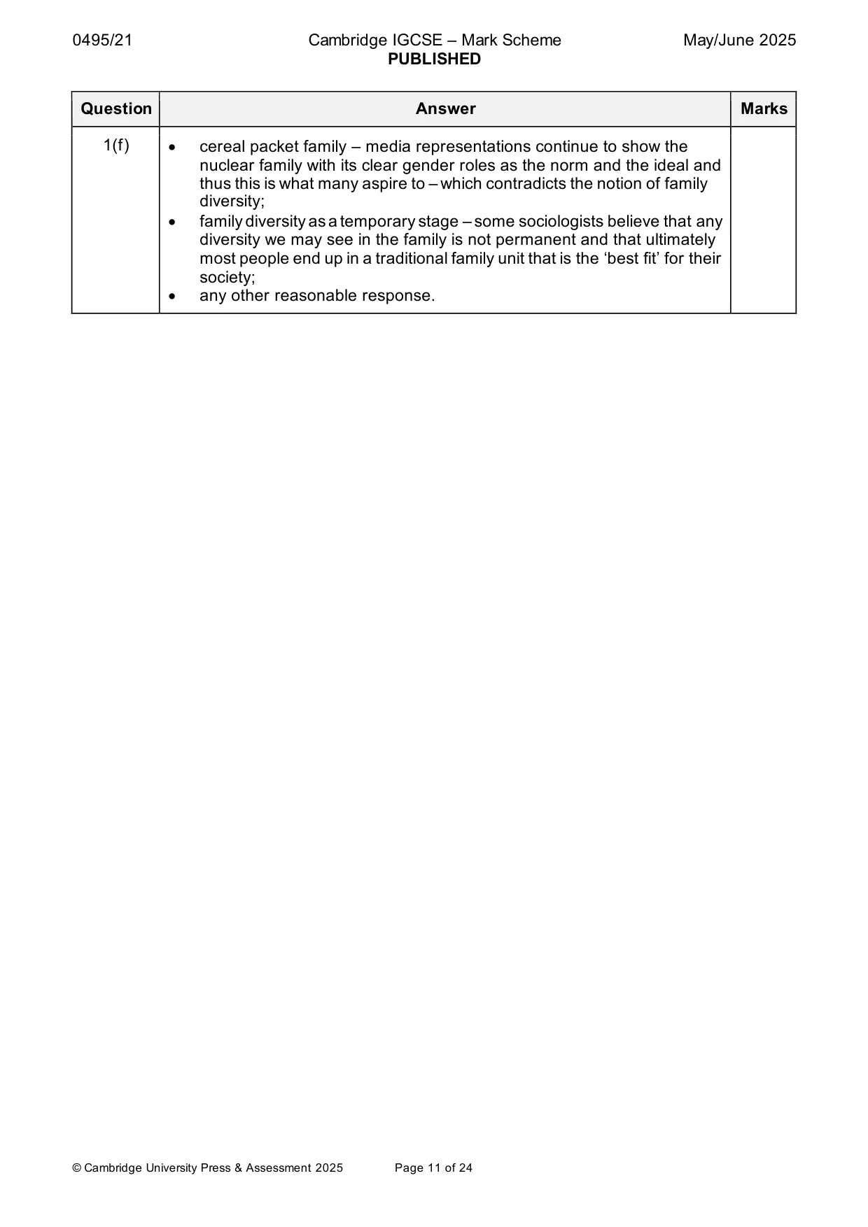 Mark scheme, page 11 of 24