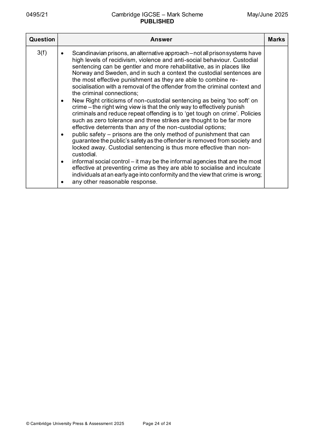 Mark scheme, page 24 of 24