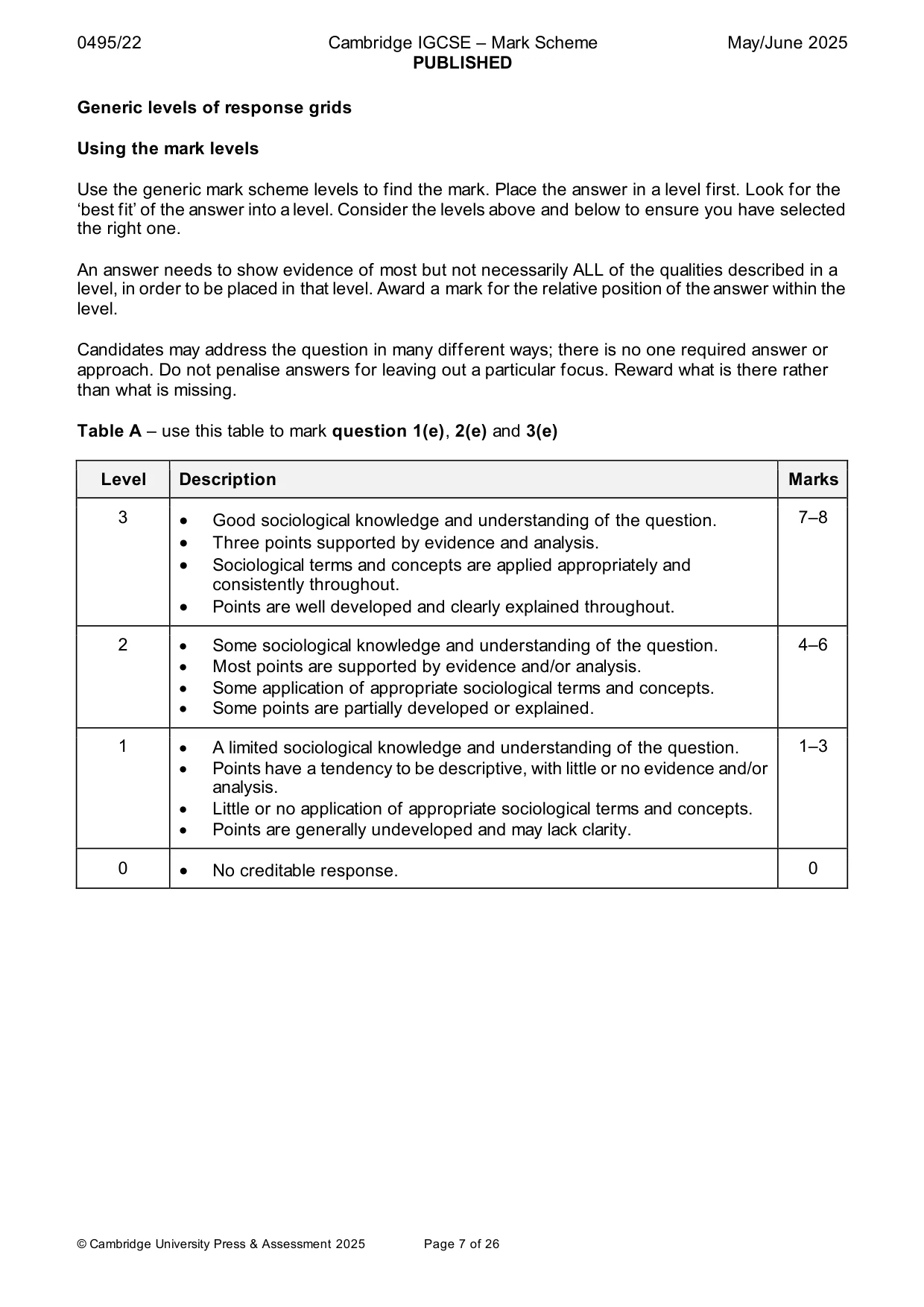 Mark scheme, page 7 of 26