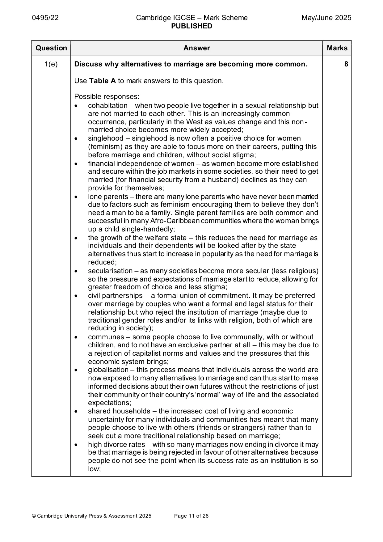 Mark scheme, page 11 of 26