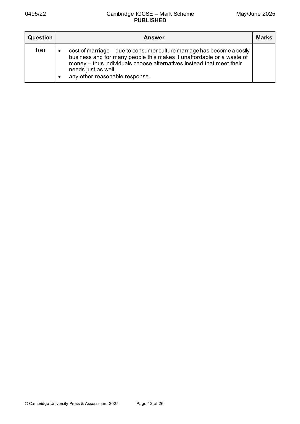 Mark scheme, page 12 of 26