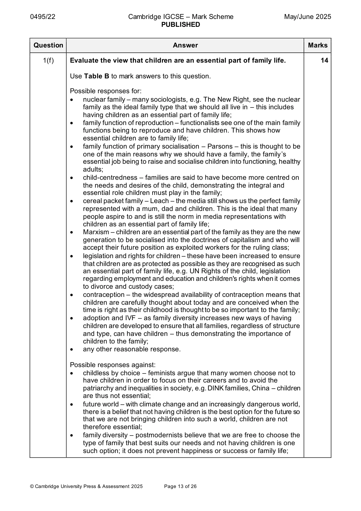 Mark scheme, page 13 of 26