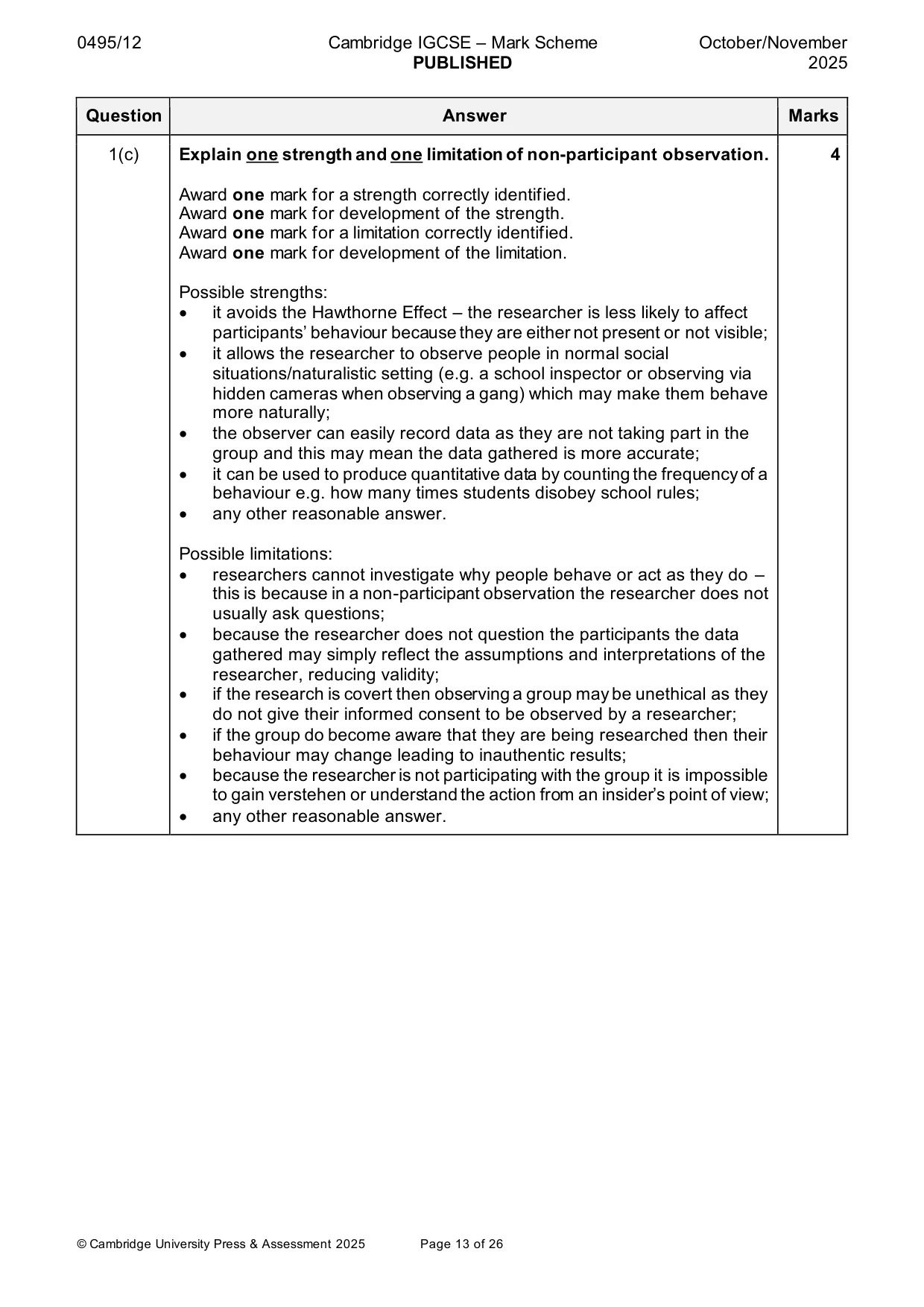 Mark scheme, page 13 of 26