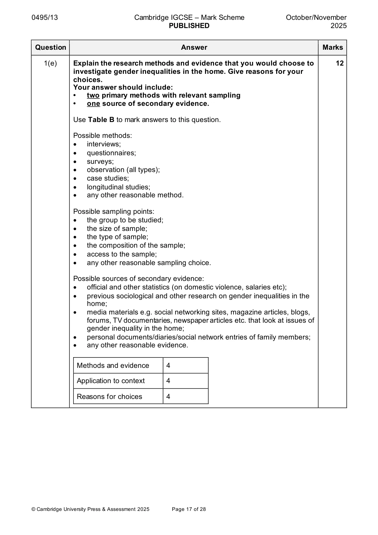 Mark scheme, page 17 of 28