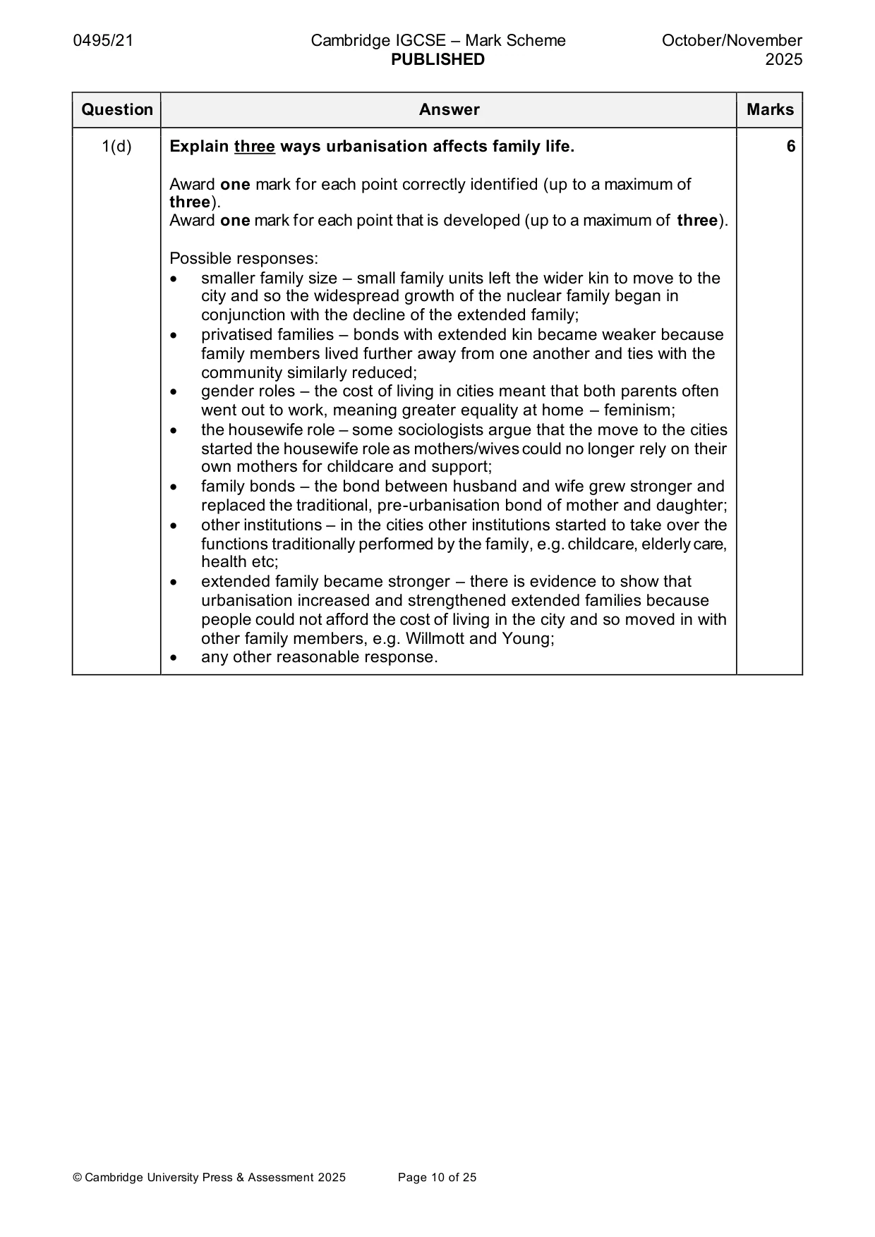 Mark scheme, page 10 of 25