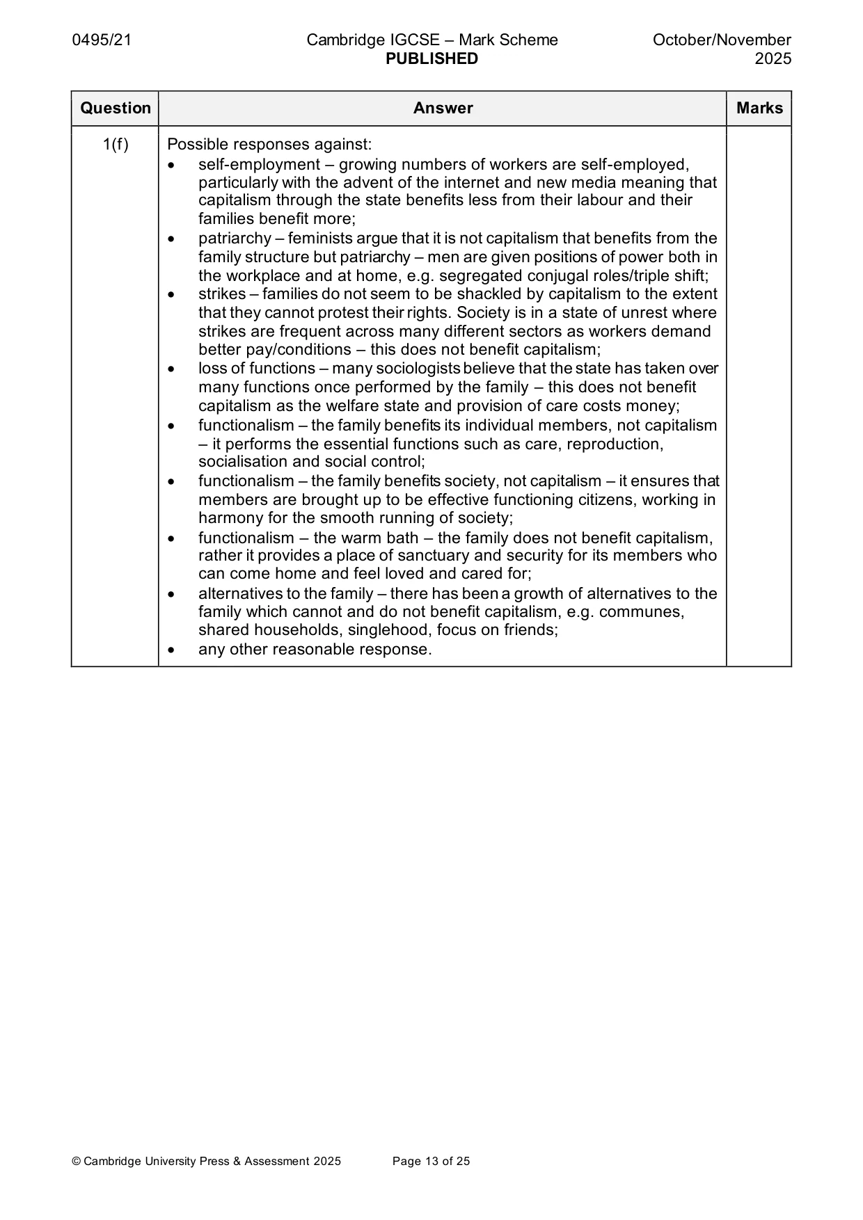Mark scheme, page 13 of 25