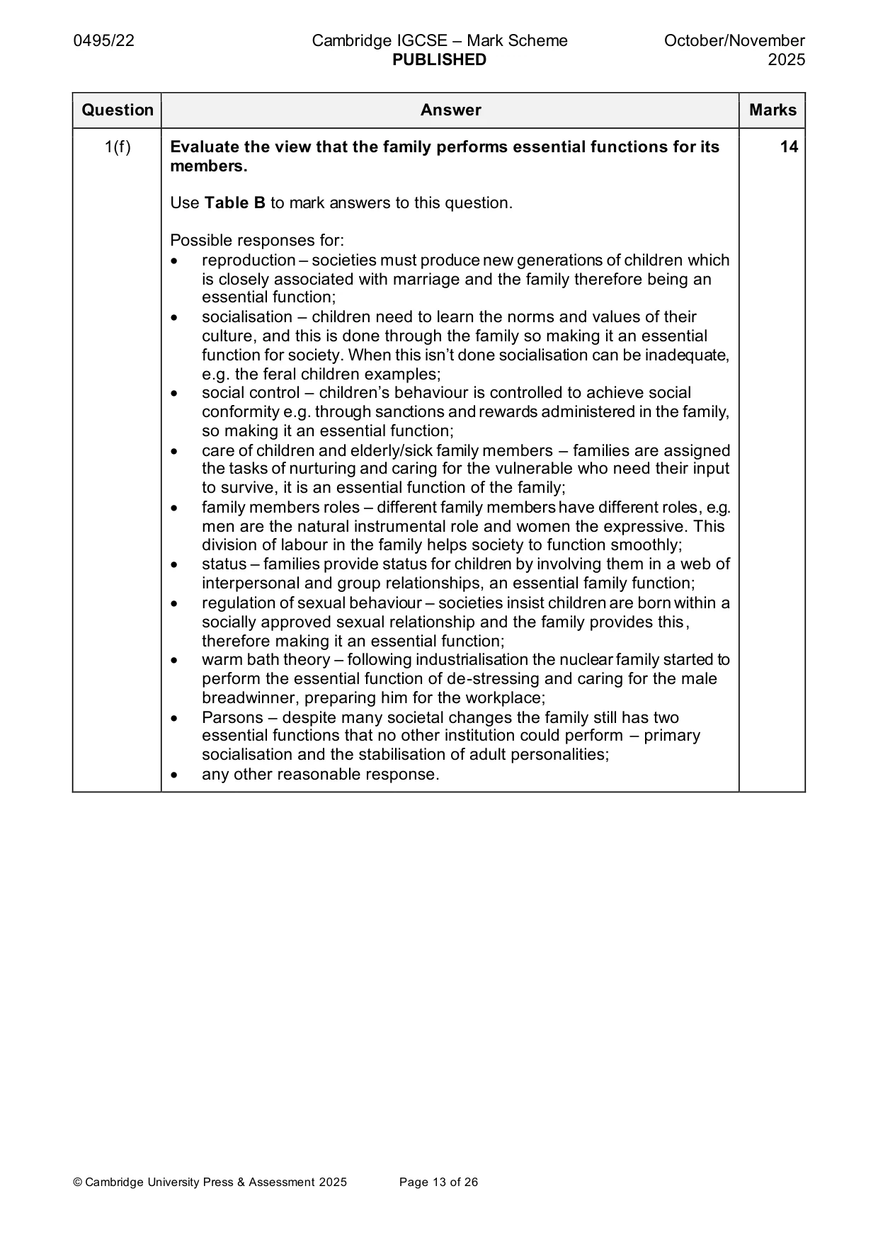 Mark scheme, page 13 of 26