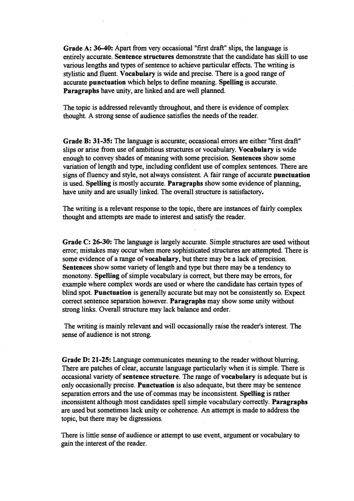 Mark scheme, page 2 of 3