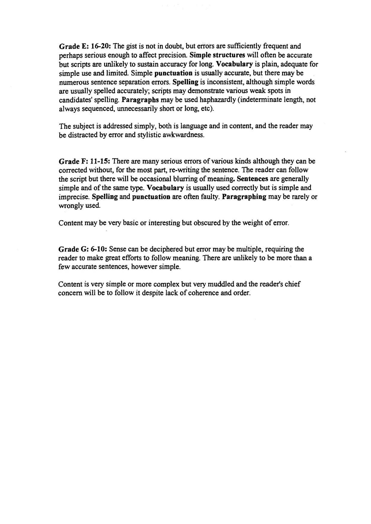 Mark scheme, page 3 of 3