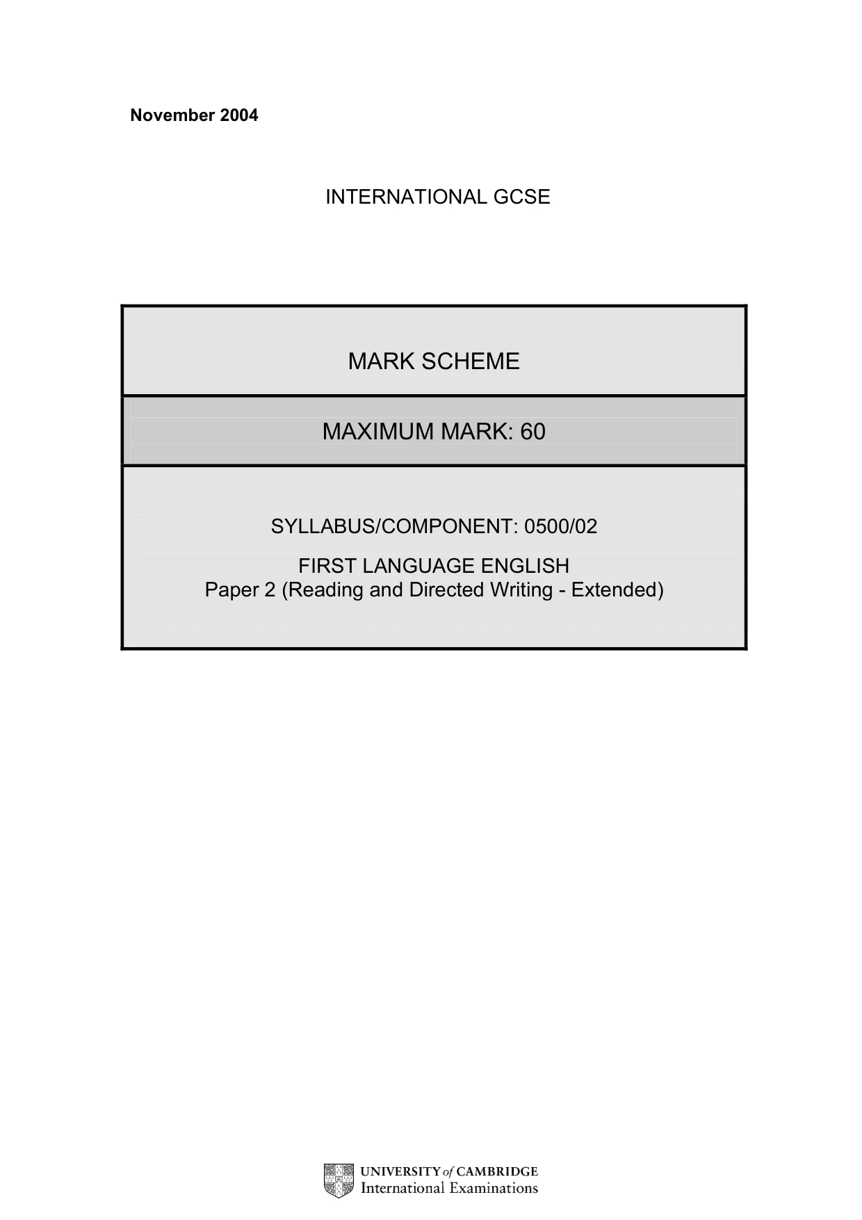 Mark scheme, page 3 of 9