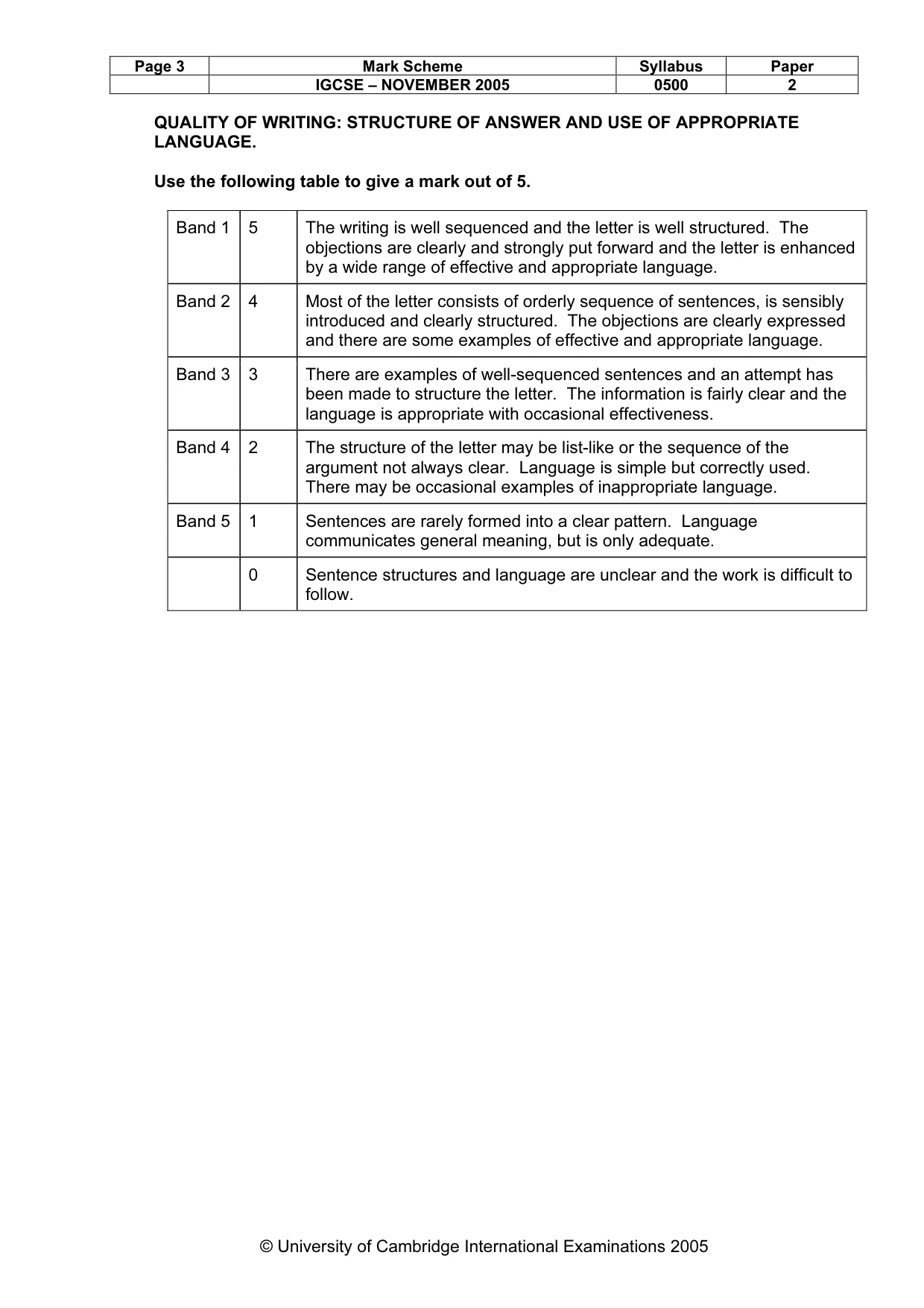 Mark scheme, page 4 of 7