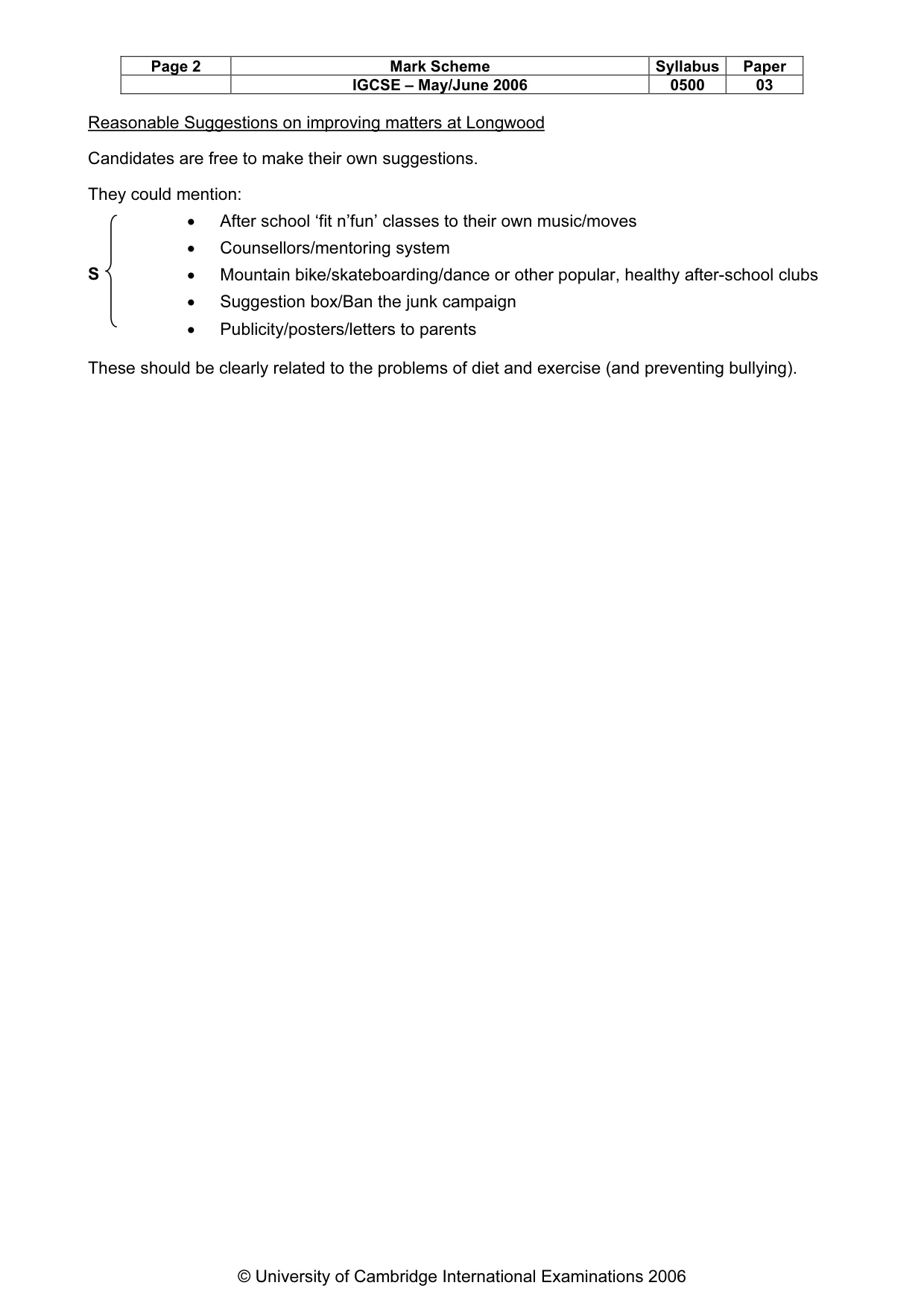 Mark scheme, page 3 of 8