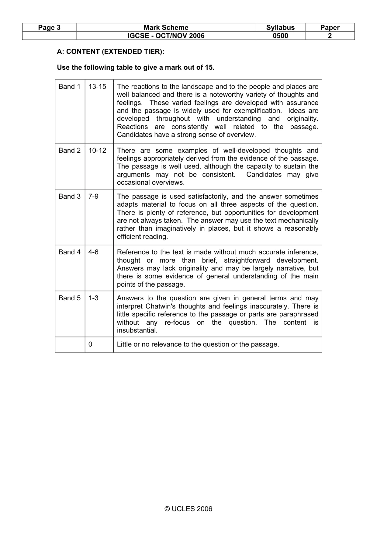 Mark scheme, page 3 of 8