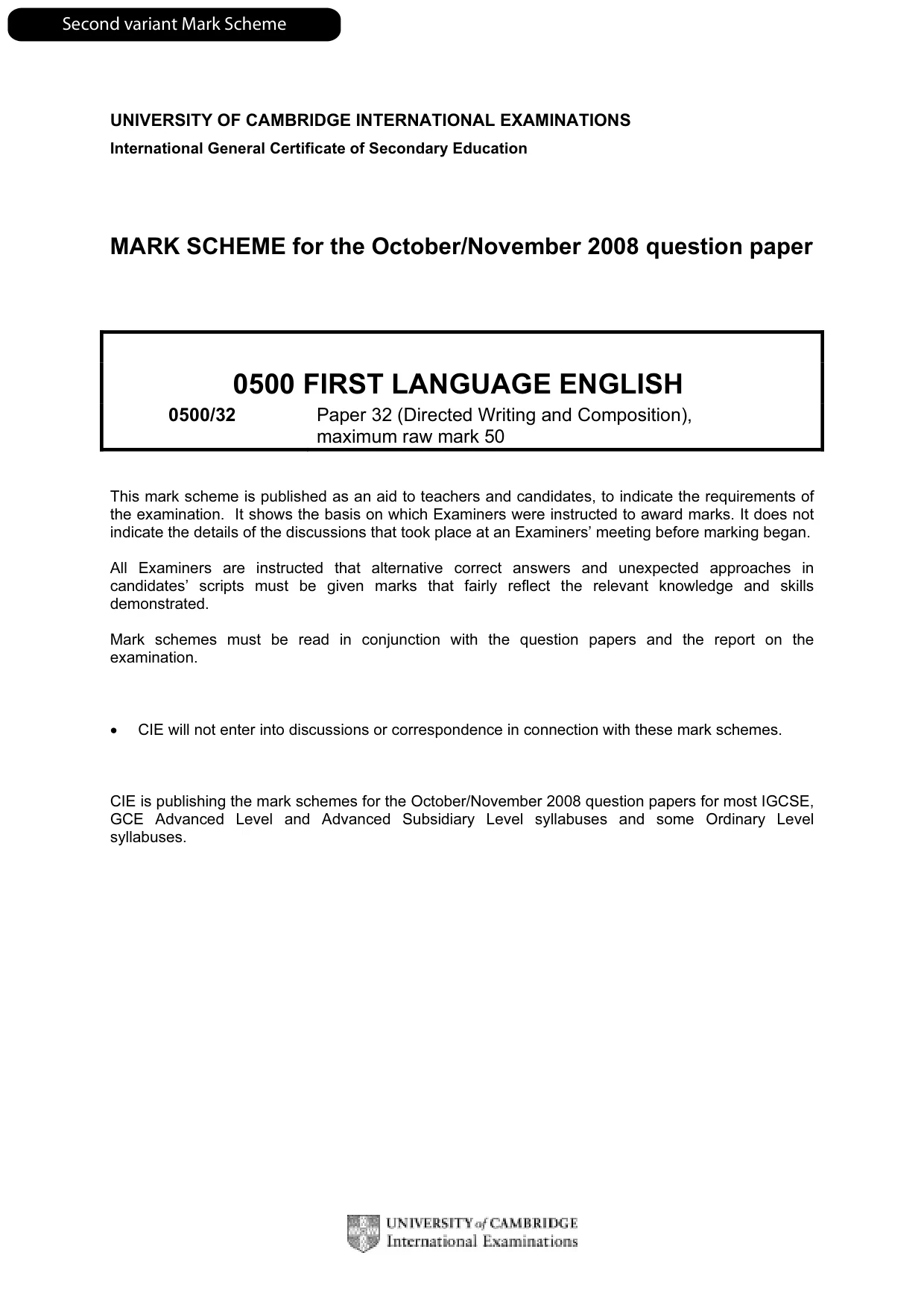 Mark scheme, page 10 of 17