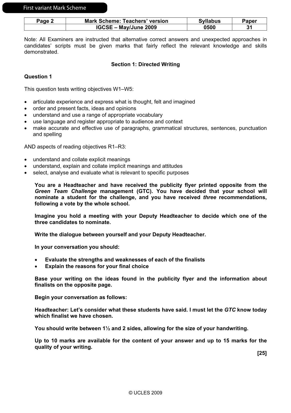 Mark scheme, page 3 of 19